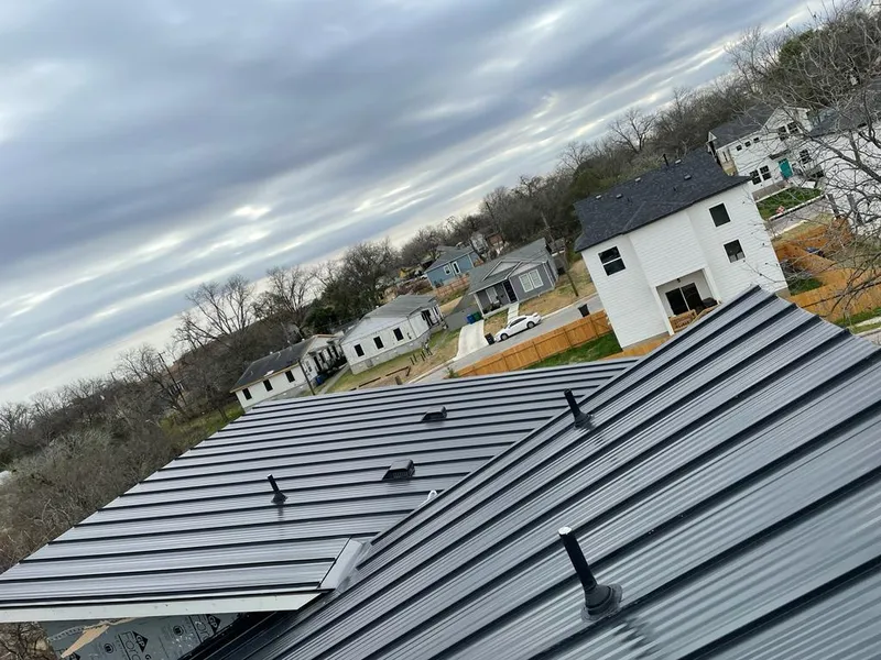 Standing seam metal roof panels with vents for Skylight Repair in Credit River